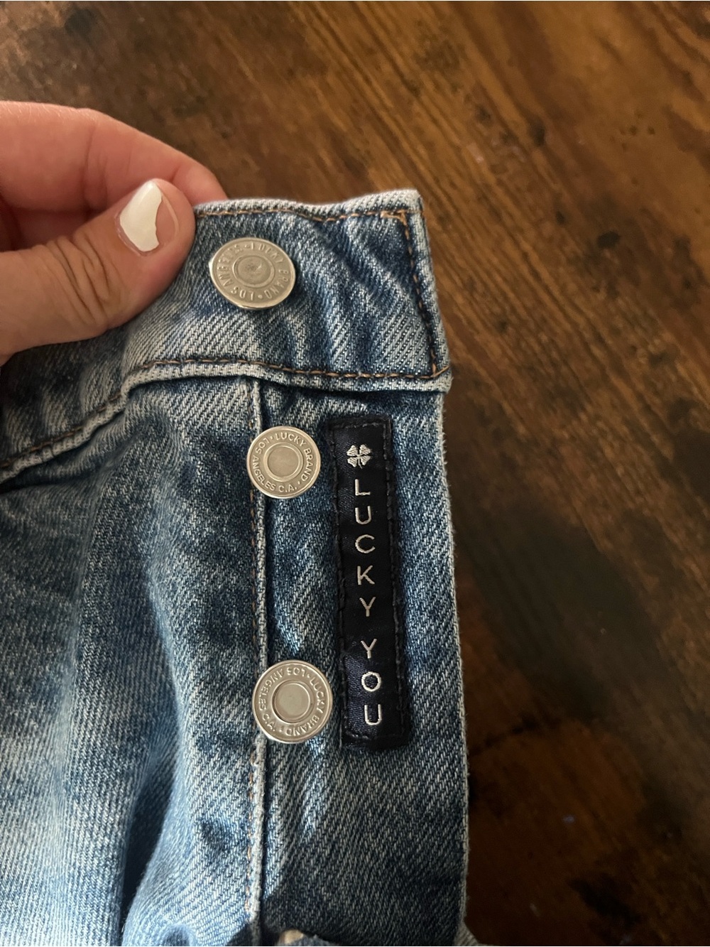Lucky Brand High Rise Jeans in Light Blue Denim